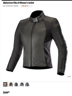 Women’s Alpinestars Vika 2 Leather Motorcycle Jacket